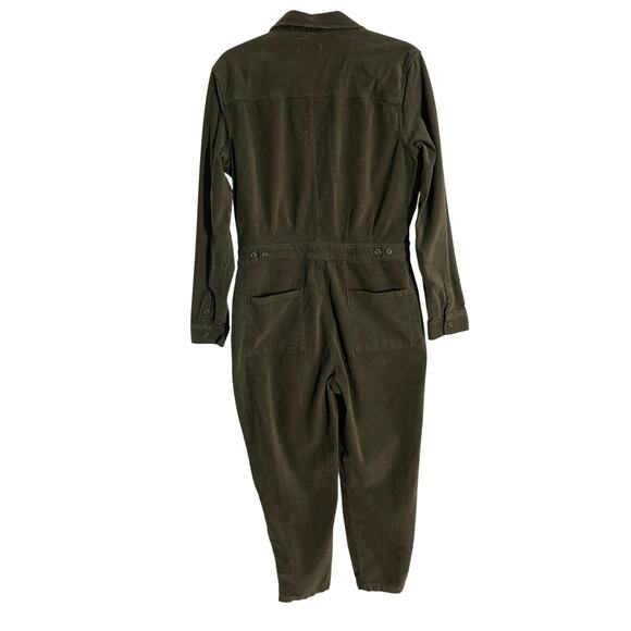 Outerknown Olive Green Organic Cotton Corduroy Jumpsuit Utility Size Medium - Picture 5 of 6